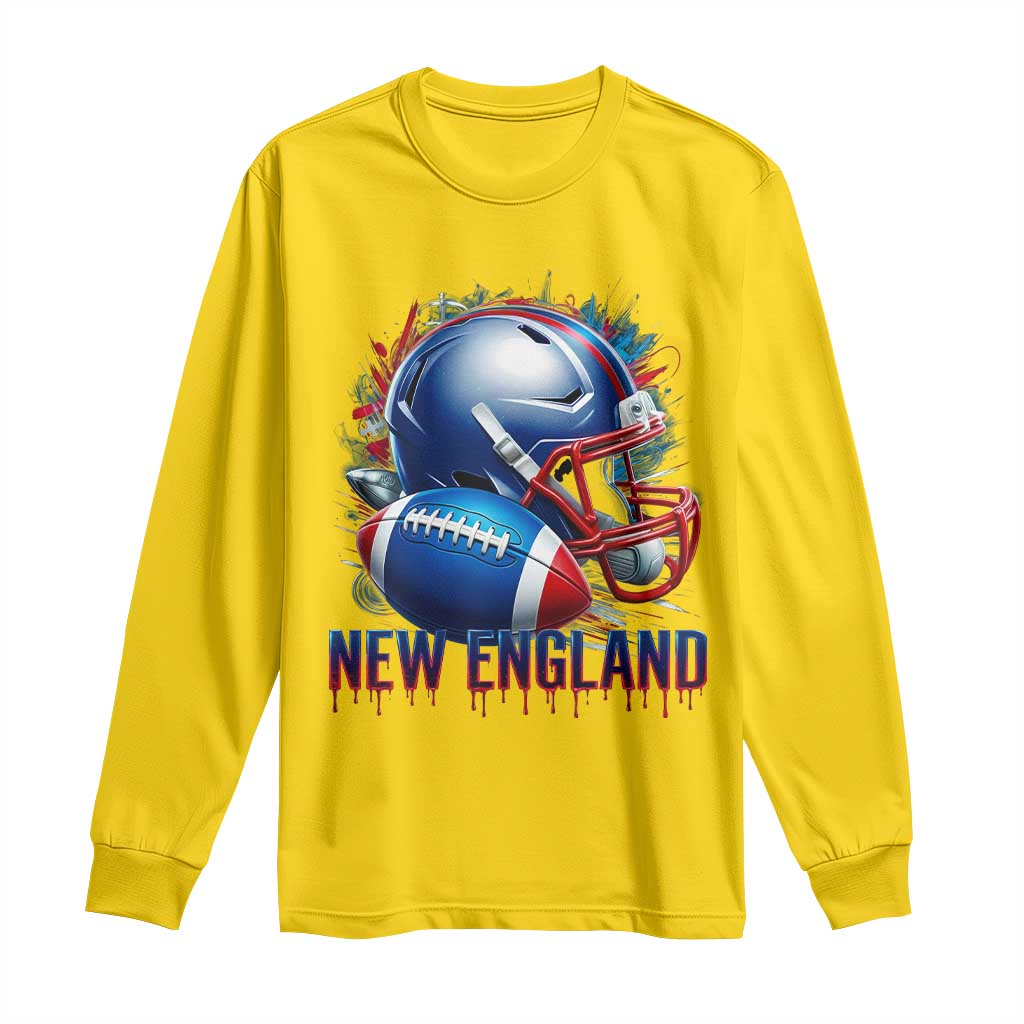 NE Football Spirit Long Sleeve Shirt Game Day Sports Fan Gift TS12 Daisy Print Your Wear