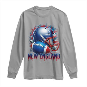 NE Football Spirit Long Sleeve Shirt Game Day Sports Fan Gift TS12 Sport Gray Print Your Wear