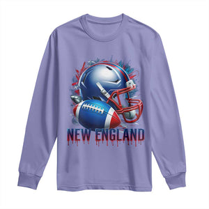 NE Football Spirit Long Sleeve Shirt Game Day Sports Fan Gift TS12 Violet Print Your Wear