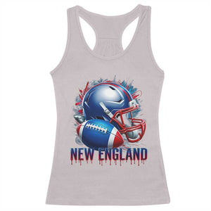 NE Football Spirit Racerback Tank Top Game Day Sports Fan Gift TS12 Ice Gray Print Your Wear