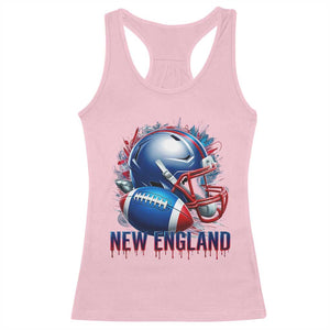 NE Football Spirit Racerback Tank Top Game Day Sports Fan Gift TS12 Light Pink Print Your Wear