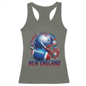 NE Football Spirit Racerback Tank Top Game Day Sports Fan Gift TS12 Military Green Print Your Wear