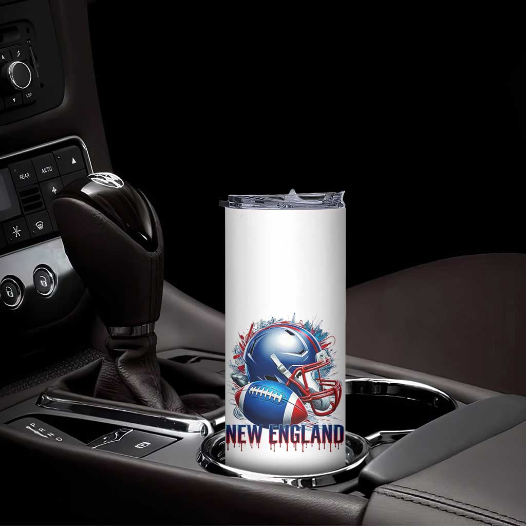 NE Football Spirit Skinny Tumbler Game Day Sports Fan Gift TS12 Print Your Wear