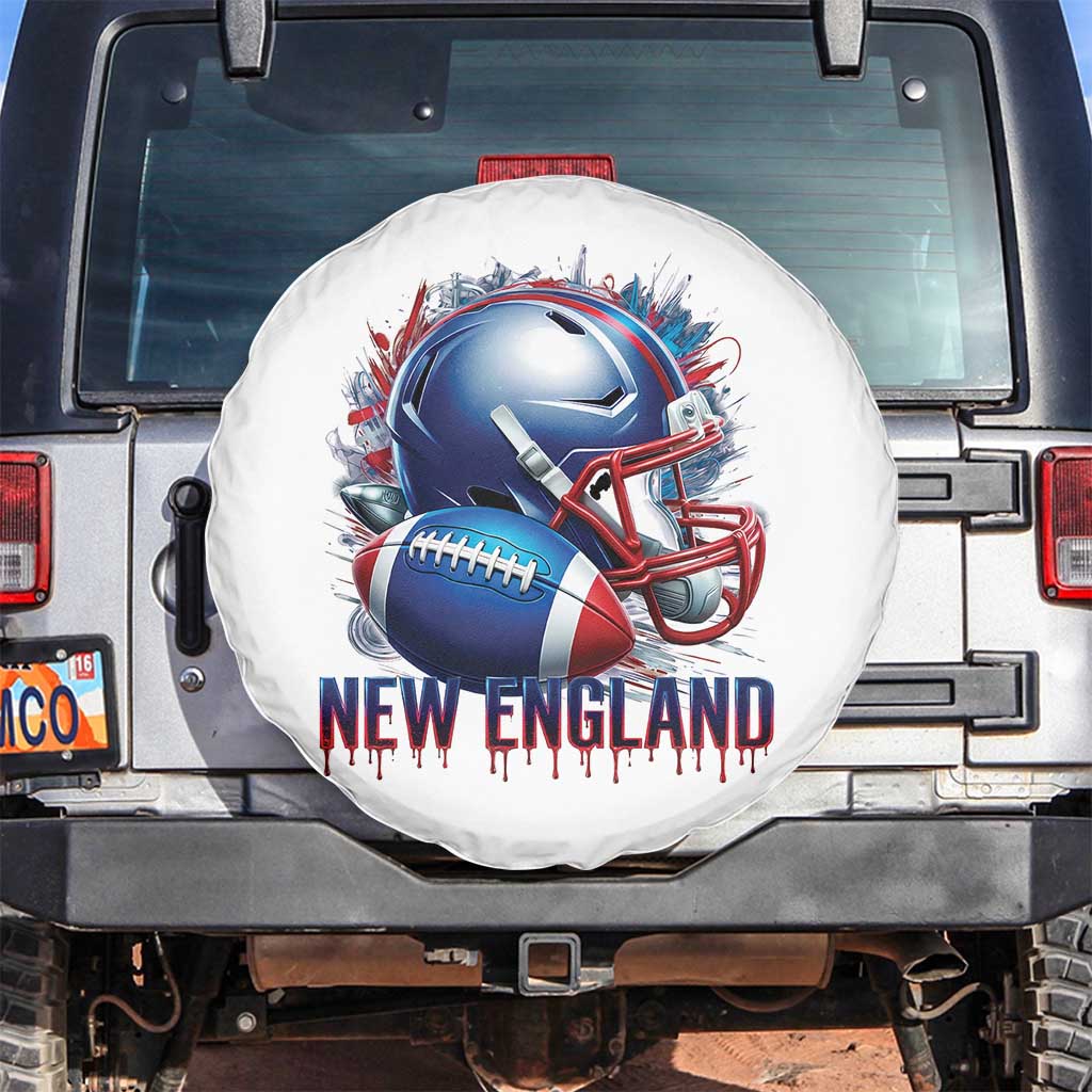 NE Football Spirit Spare Tire Cover Game Day Sports Fan Gift TS12 No hole White Print Your Wear