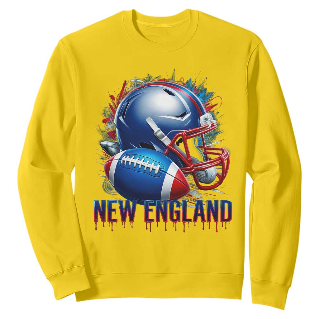 NE Football Spirit Sweatshirt Game Day Sports Fan Gift TS12 Daisy Print Your Wear