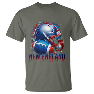 NE Football Spirit T Shirt Game Day Sports Fan Gift TS12 Military Green Print Your Wear