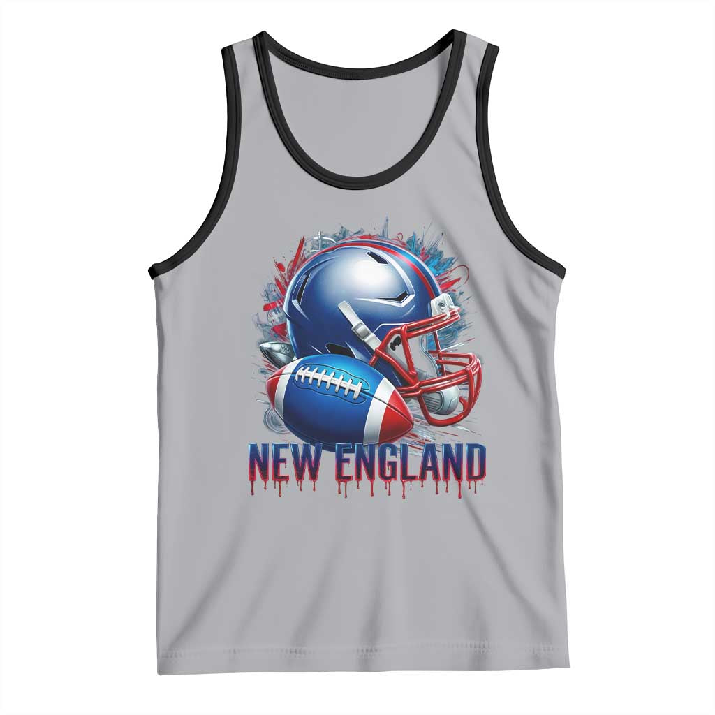 NE Football Spirit Tank Top Game Day Sports Fan Gift TS12 Athletic Heather Black Print Your Wear