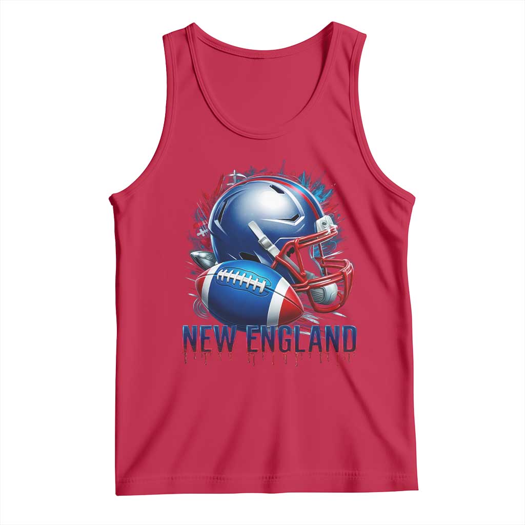 NE Football Spirit Tank Top Game Day Sports Fan Gift TS12 Red Print Your Wear