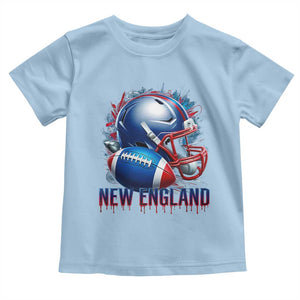 NE Football Spirit Toddler T Shirt Game Day Sports Fan Gift TS12 Light Blue Print Your Wear