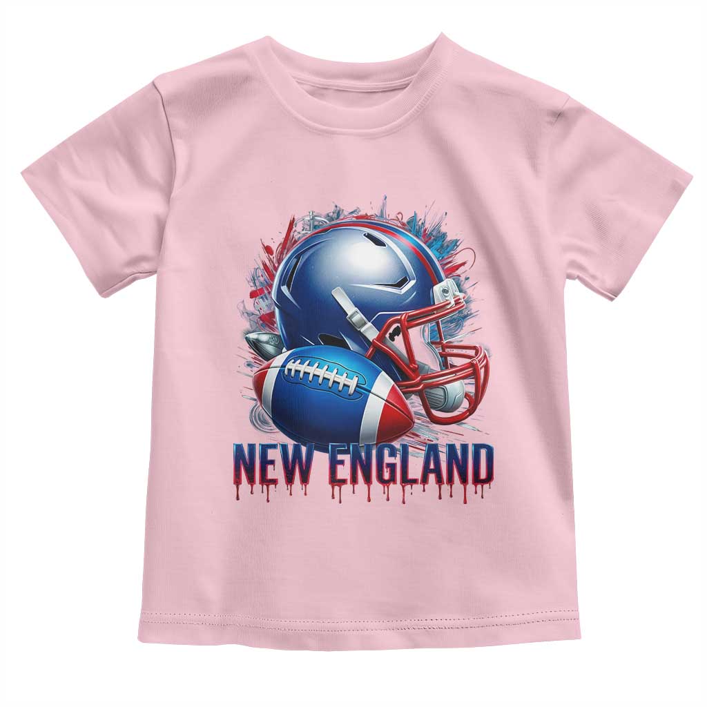 NE Football Spirit Toddler T Shirt Game Day Sports Fan Gift TS12 Light Pink Print Your Wear