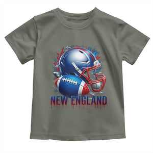 NE Football Spirit Toddler T Shirt Game Day Sports Fan Gift TS12 Military Green Print Your Wear