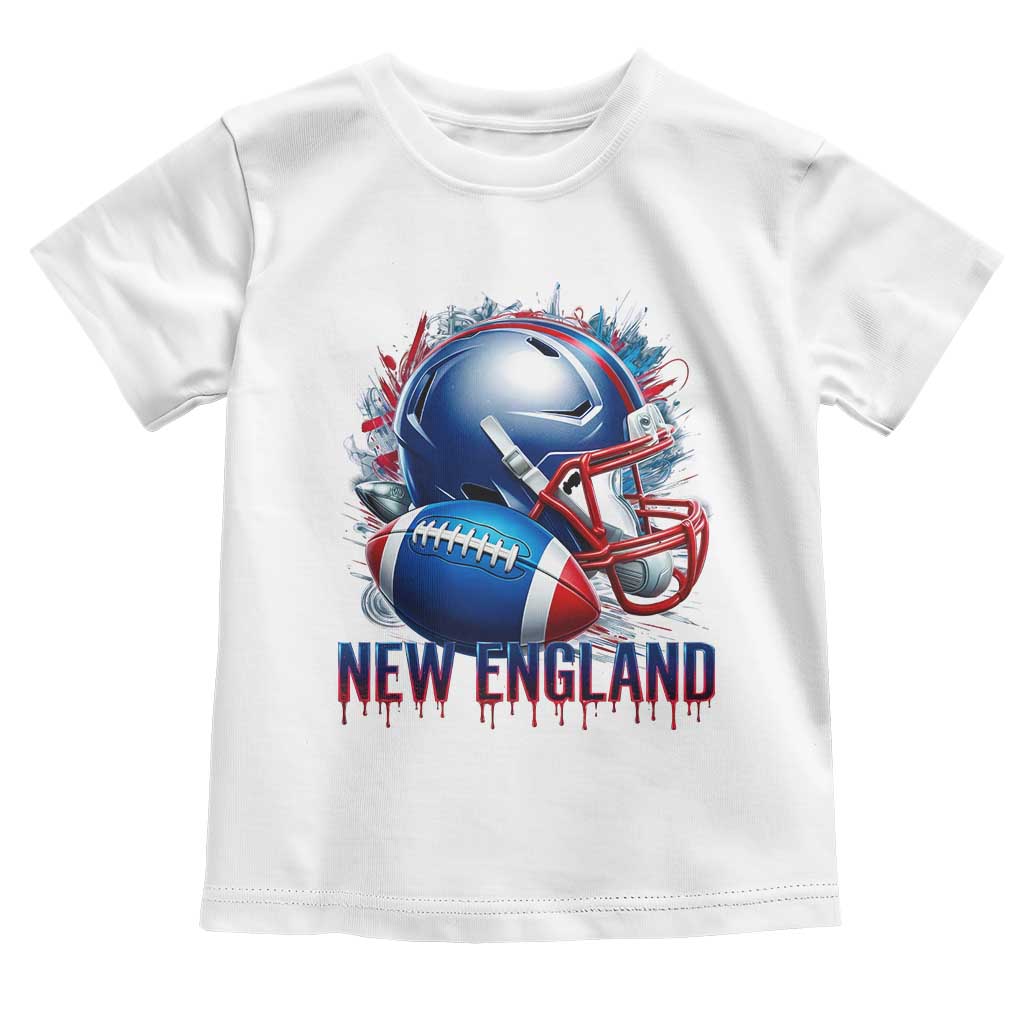 NE Football Spirit Toddler T Shirt Game Day Sports Fan Gift TS12 White Print Your Wear