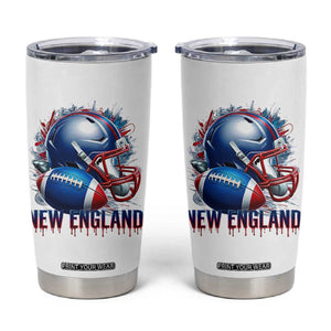 NE Football Spirit Tumbler Cup Game Day Sports Fan Gift TS12 White Print Your Wear