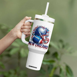 NE Football Spirit Tumbler With Handle Game Day Sports Fan Gift TS12 Print Your Wear