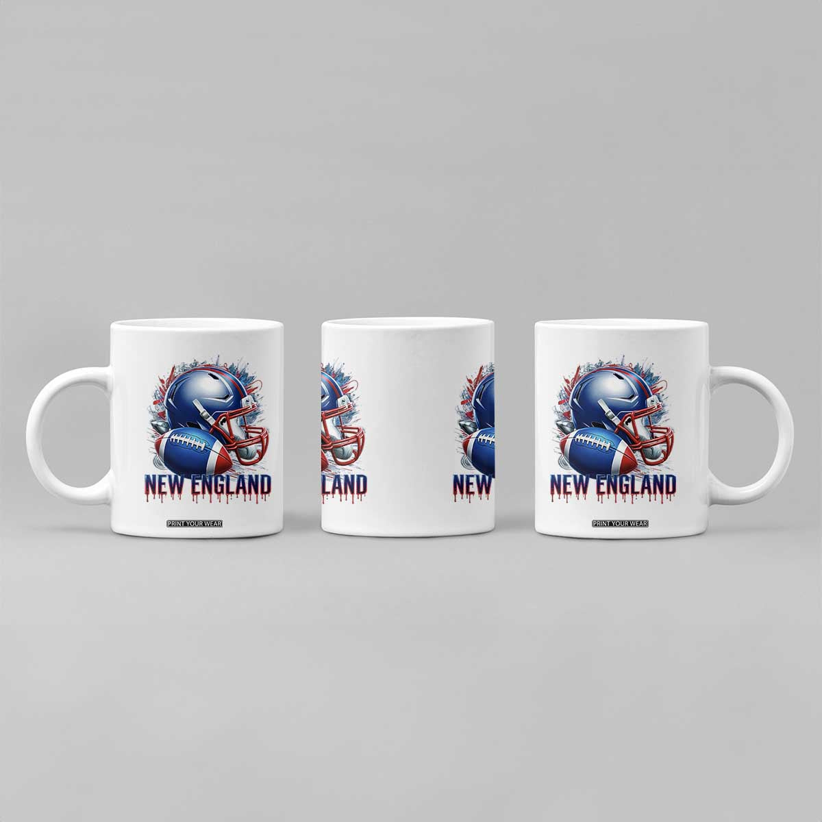 NE Football Spirit Coffee Mug Game Day Sports Fan Gift TS12 Print Your Wear