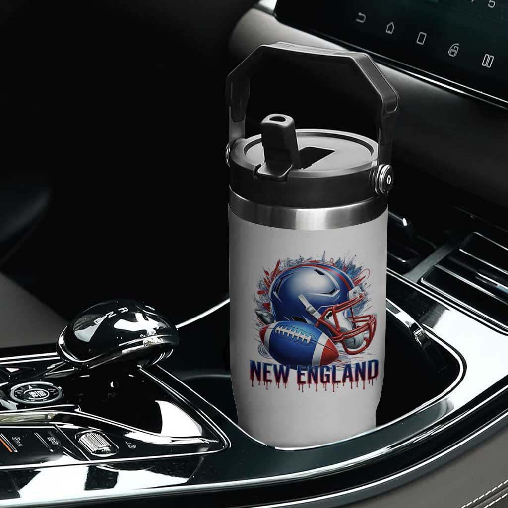 NE Football Spirit Flip Straw Tumbler Game Day Sports Fan Gift TS12 Print Your Wear