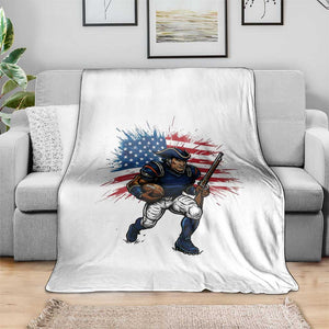 NE Football Fan Supporter Throw Blanket American Flag Pride Gift TS12 Print Your Wear