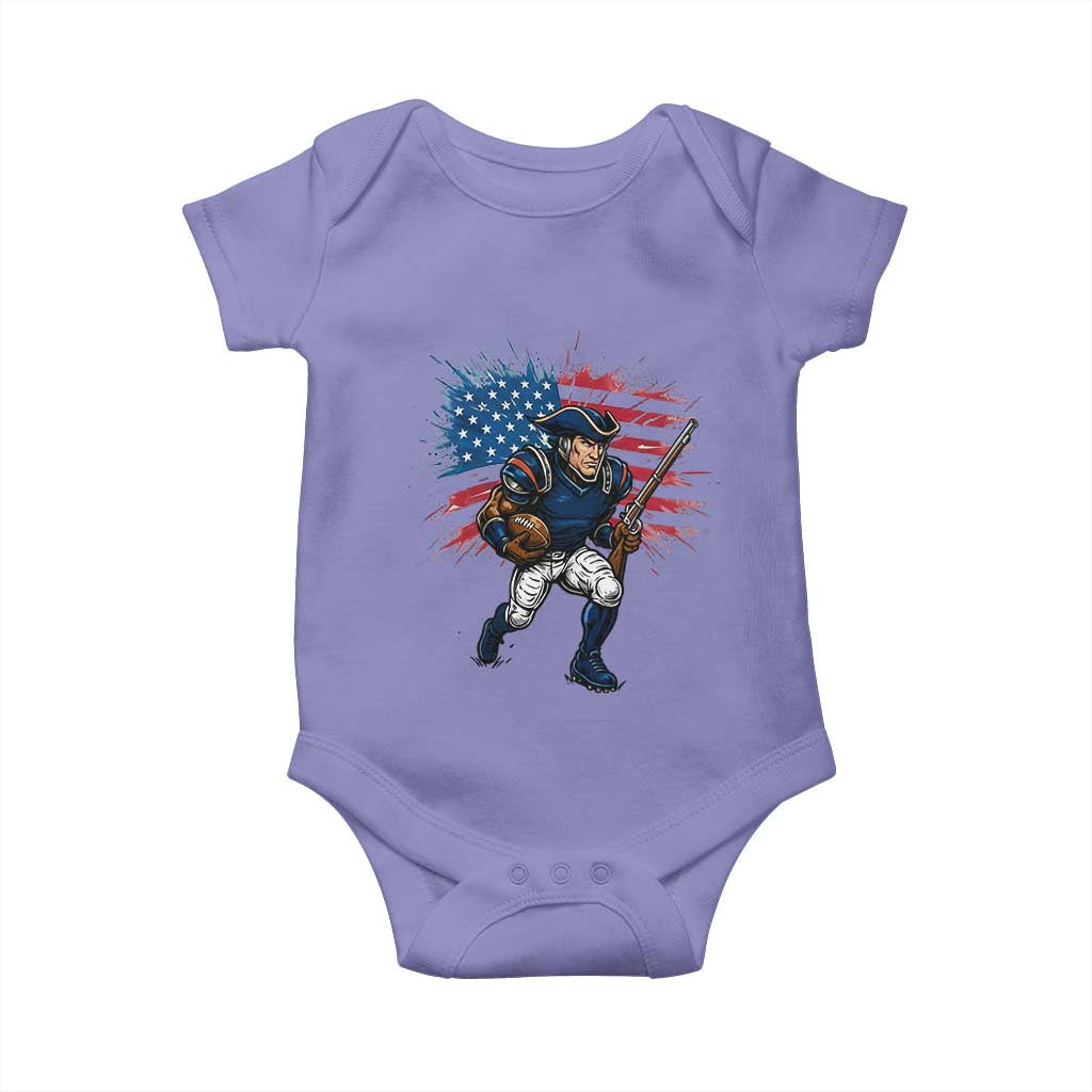 NE Football Fan Supporter Baby Onesie American Flag Pride Gift TS12 Violet Print Your Wear