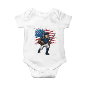 NE Football Fan Supporter Baby Onesie American Flag Pride Gift TS12 White Print Your Wear