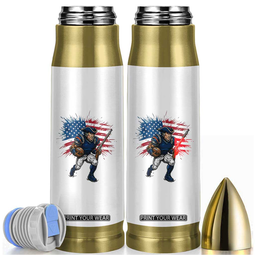 NE Football Fan Supporter Bullet Tumbler American Flag Pride Gift TS12 White Print Your Wear