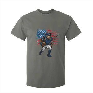NE Football Fan Supporter T Shirt For Kid American Flag Pride Gift TS12 Military Green Print Your Wear