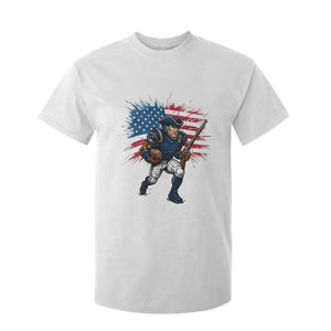 NE Football Fan Supporter T Shirt For Kid American Flag Pride Gift TS12 White Print Your Wear