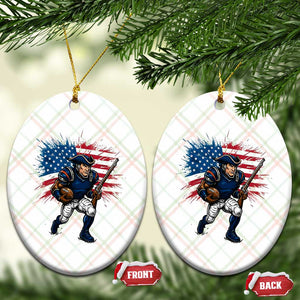NE Football Fan Supporter Ceramic Ornament American Flag Pride Gift TS12 Print Your Wear