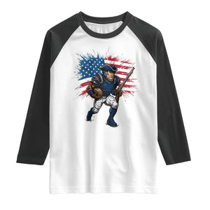NE Football Fan Supporter Raglan Shirt American Flag Pride Gift TS12 White Black Print Your Wear