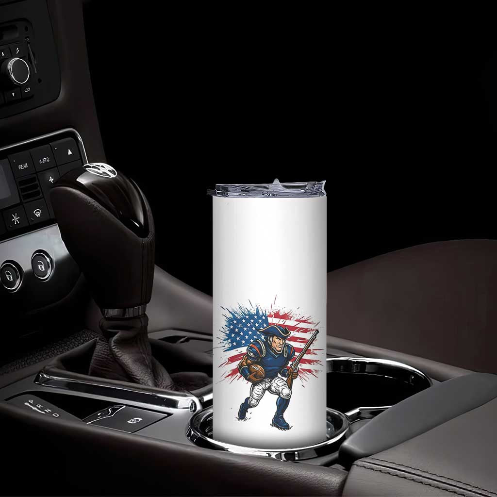 NE Football Fan Supporter Skinny Tumbler American Flag Pride Gift TS12 Print Your Wear