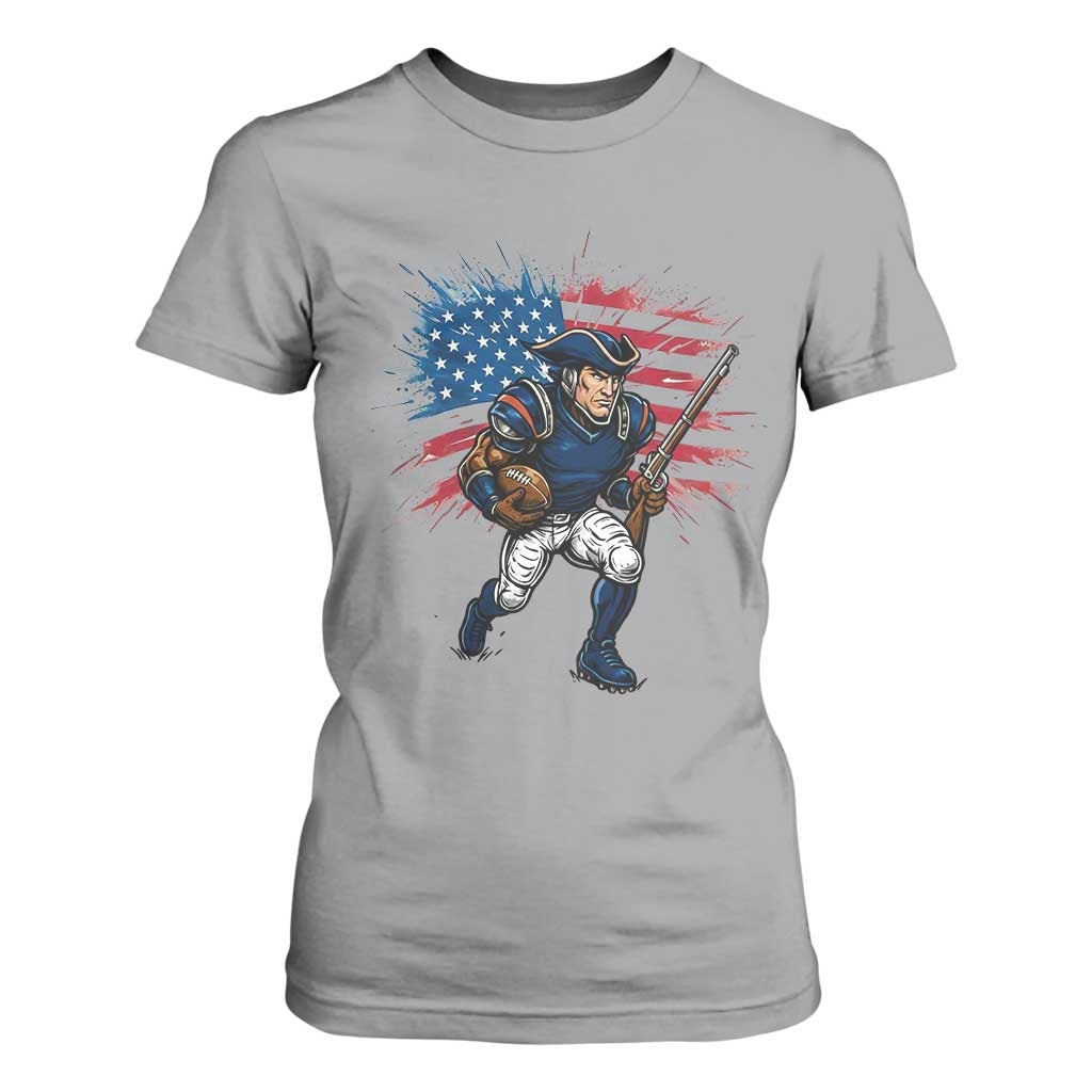 NE Football Fan Supporter T Shirt For Women American Flag Pride Gift TS12 Sport Gray Print Your Wear