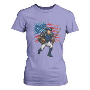 NE Football Fan Supporter T Shirt For Women American Flag Pride Gift TS12 Violet Print Your Wear
