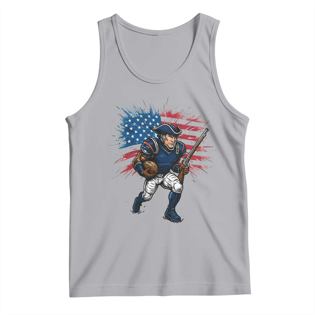 NE Football Fan Supporter Tank Top American Flag Pride Gift TS12 Athletic Heather Print Your Wear