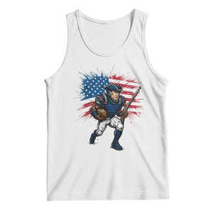 NE Football Fan Supporter Tank Top American Flag Pride Gift TS12 White Print Your Wear