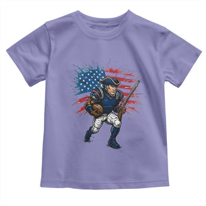 NE Football Fan Supporter Toddler T Shirt American Flag Pride Gift TS12 Violet Print Your Wear