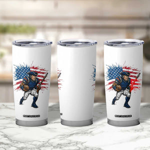 NE Football Fan Supporter Tumbler Cup American Flag Pride Gift TS12 Print Your Wear