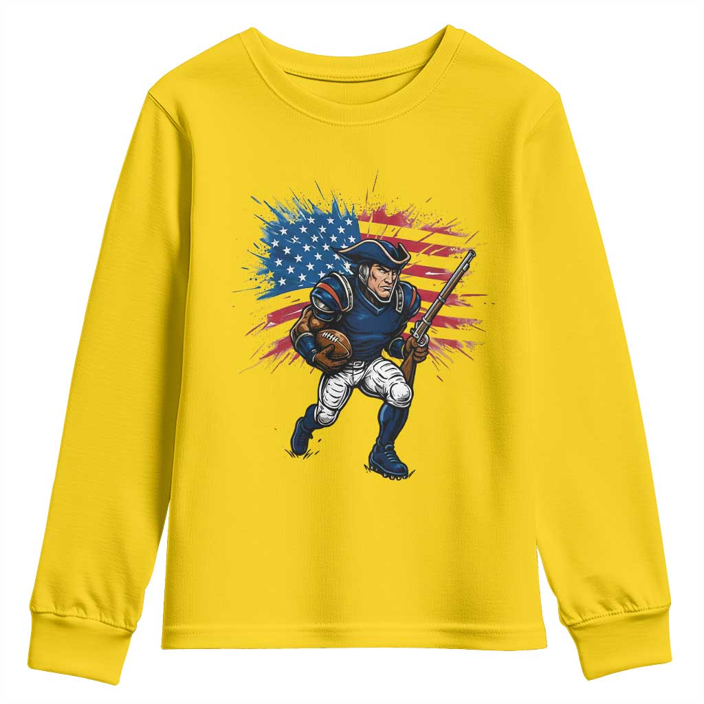 NE Football Fan Supporter Youth Sweatshirt American Flag Pride Gift TS12 Daisy Print Your Wear