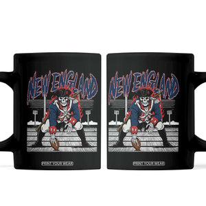 Gothic Skeleton Coffee Mug NE Football Lover Gift TS12 Black Print Your Wear