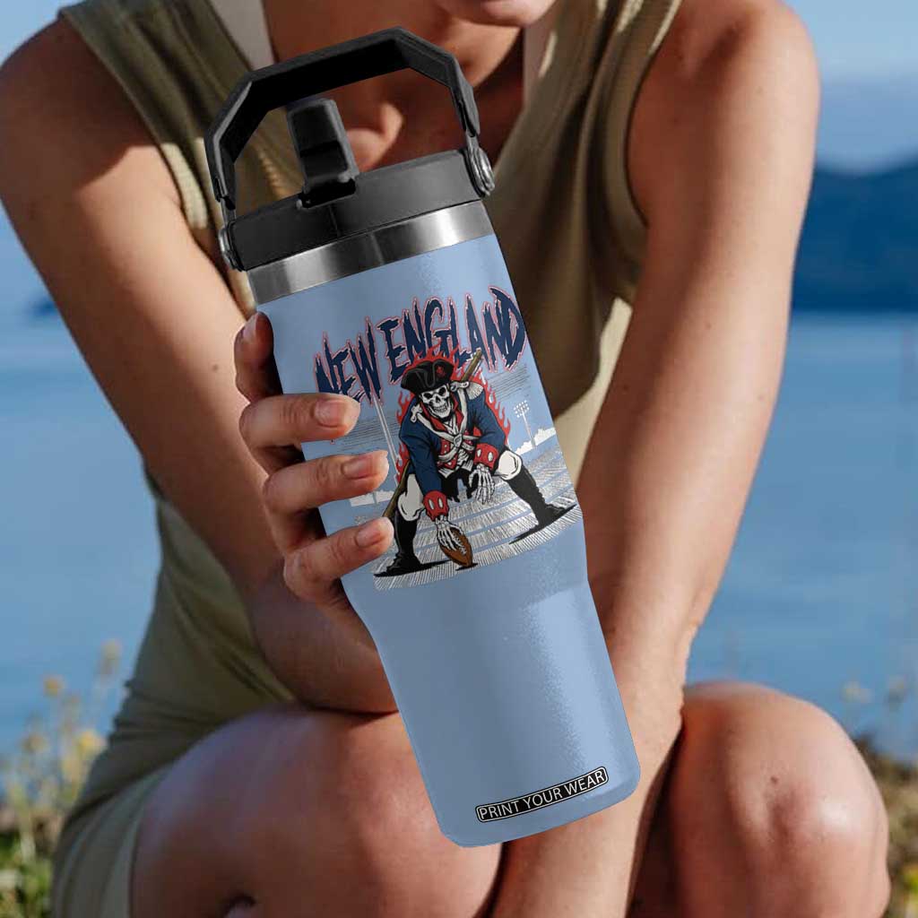 Gothic Skeleton Flip Straw Tumbler NE Football Lover Gift TS12 One Size: 30 oz Light Blue Print Your Wear