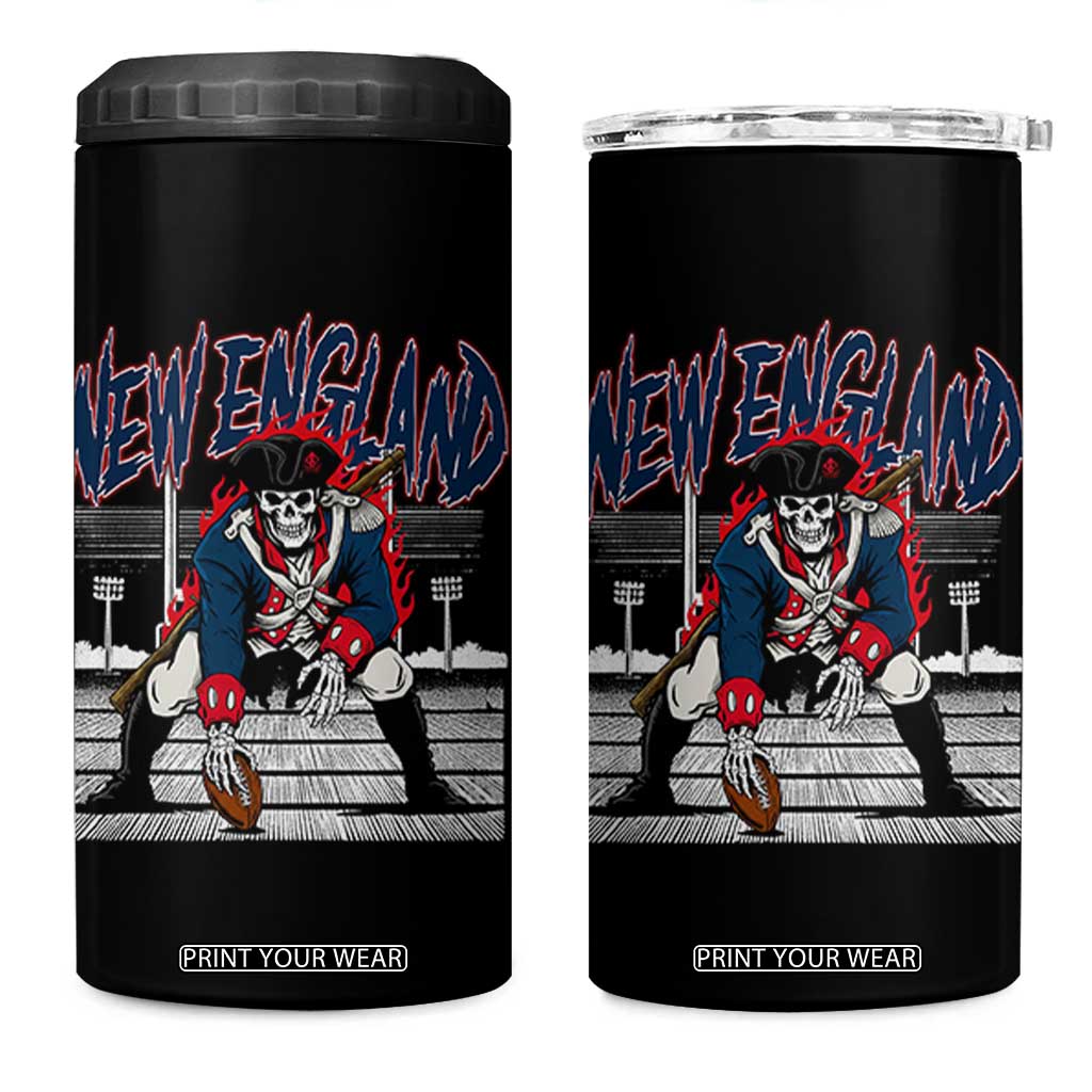 Gothic Skeleton 4 in 1 Can Cooler Tumbler NE Football Lover Gift TS12 One Size: 16 oz Black Print Your Wear