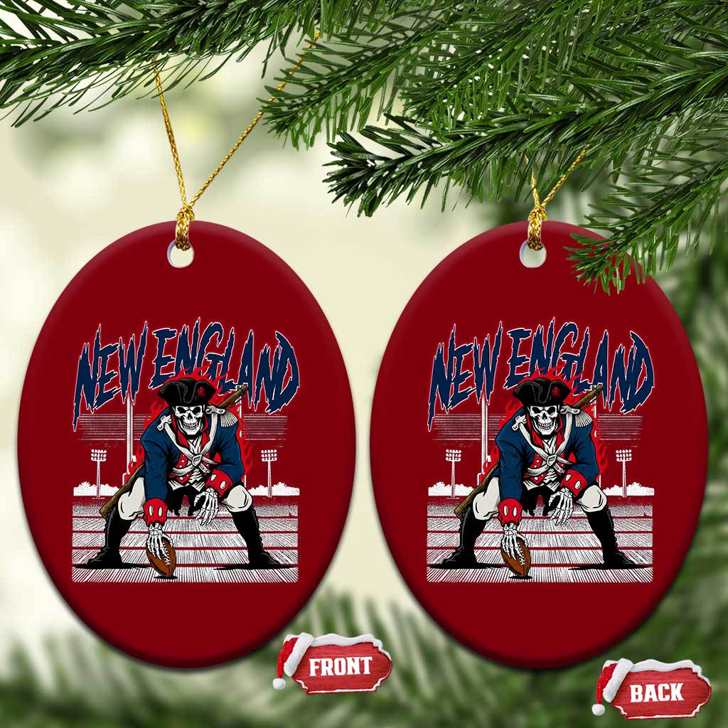 Gothic Skeleton Ceramic Ornament NE Football Lover Gift TS12 Print Your Wear
