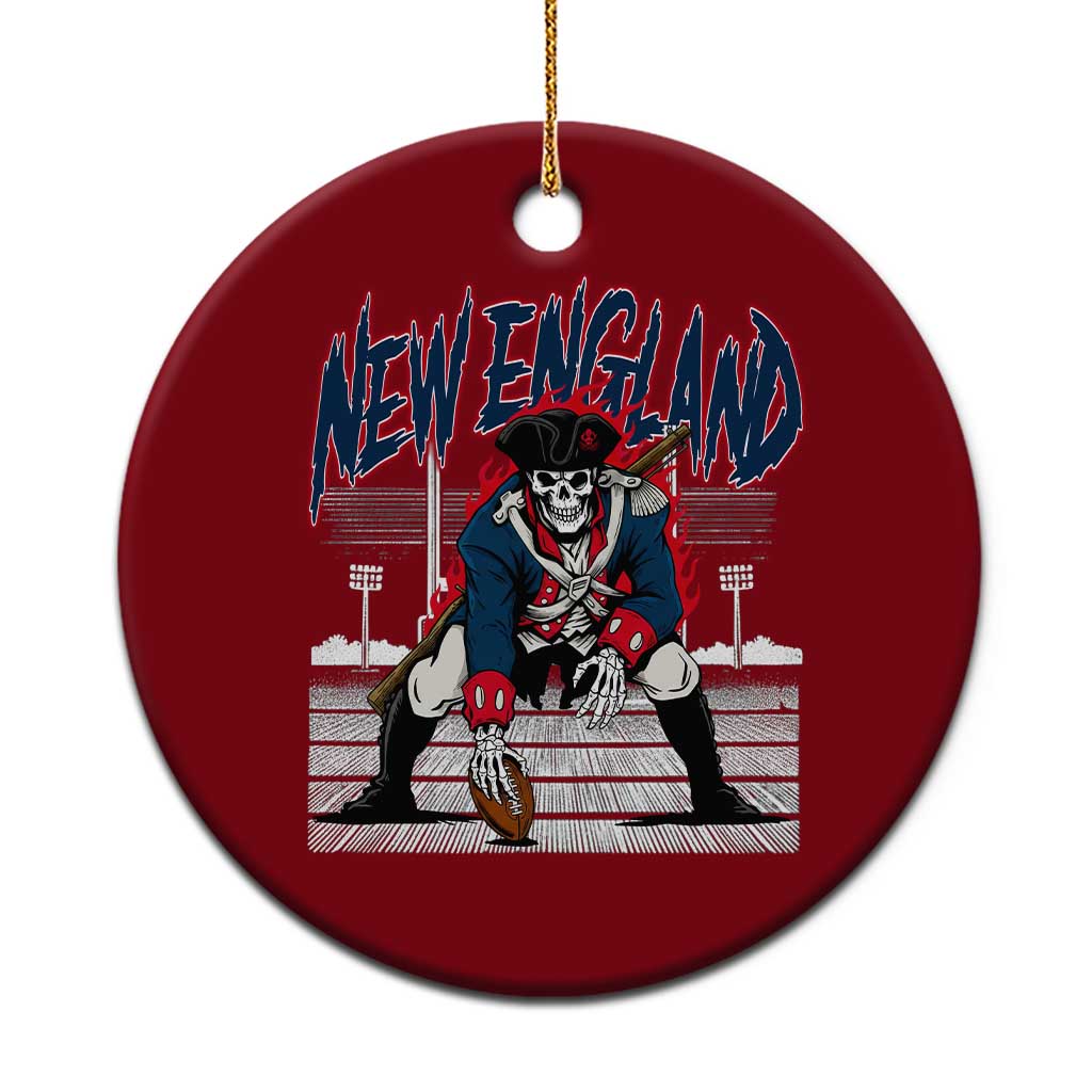 Gothic Skeleton Ceramic Ornament NE Football Lover Gift TS12 1pc Red Print Your Wear