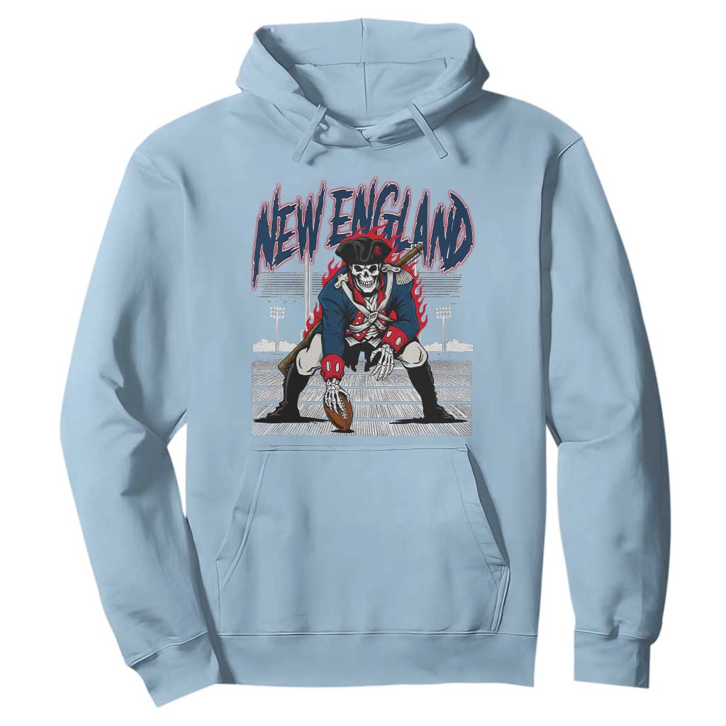 Gothic Skeleton Hoodie NE Football Lover Gift TS12 Light Blue Print Your Wear