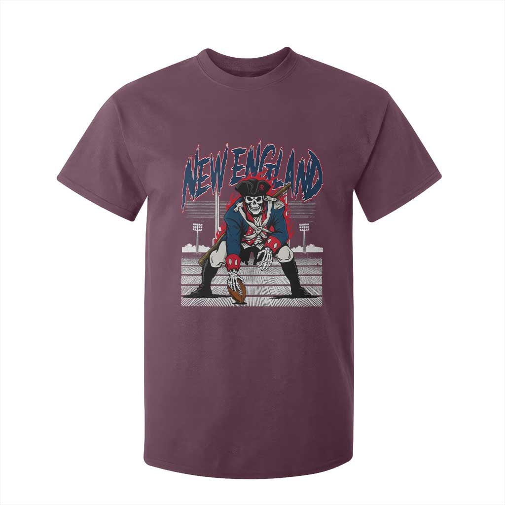Gothic Skeleton T Shirt For Kid NE Football Lover Gift TS12 Maroon Print Your Wear