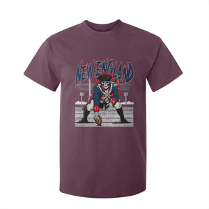 Gothic Skeleton T Shirt For Kid NE Football Lover Gift TS12 Maroon Print Your Wear