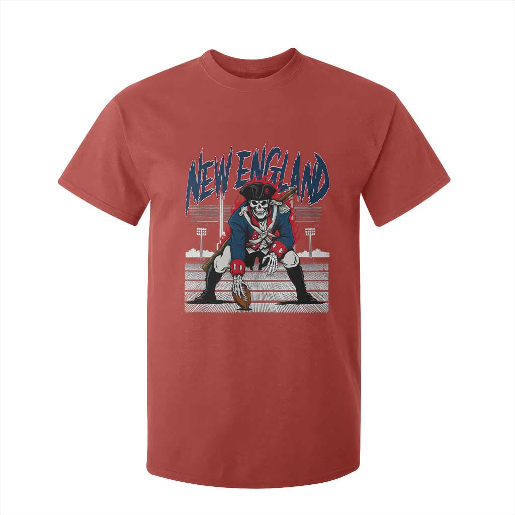 Gothic Skeleton T Shirt For Kid NE Football Lover Gift TS12 Red Print Your Wear
