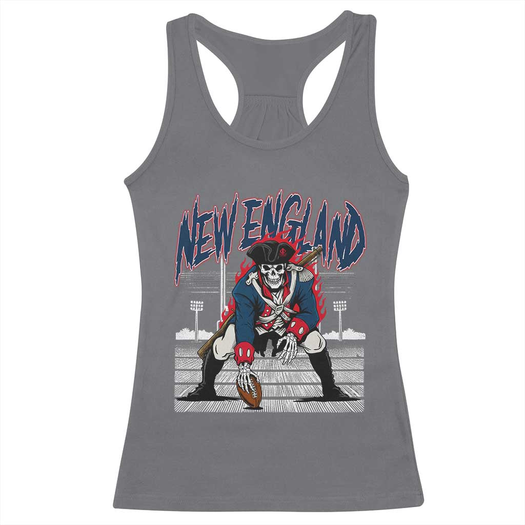 Gothic Skeleton Racerback Tank Top NE Football Lover Gift TS12 Charcoal Print Your Wear