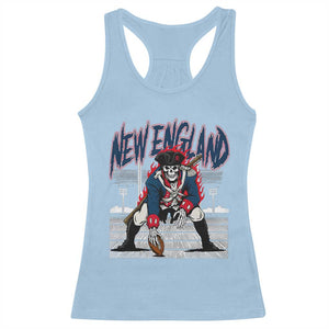 Gothic Skeleton Racerback Tank Top NE Football Lover Gift TS12 Light Blue Print Your Wear