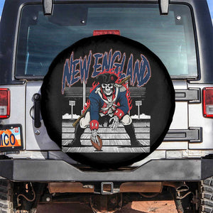 Gothic Skeleton Spare Tire Cover NE Football Lover Gift TS12 No hole Black Print Your Wear