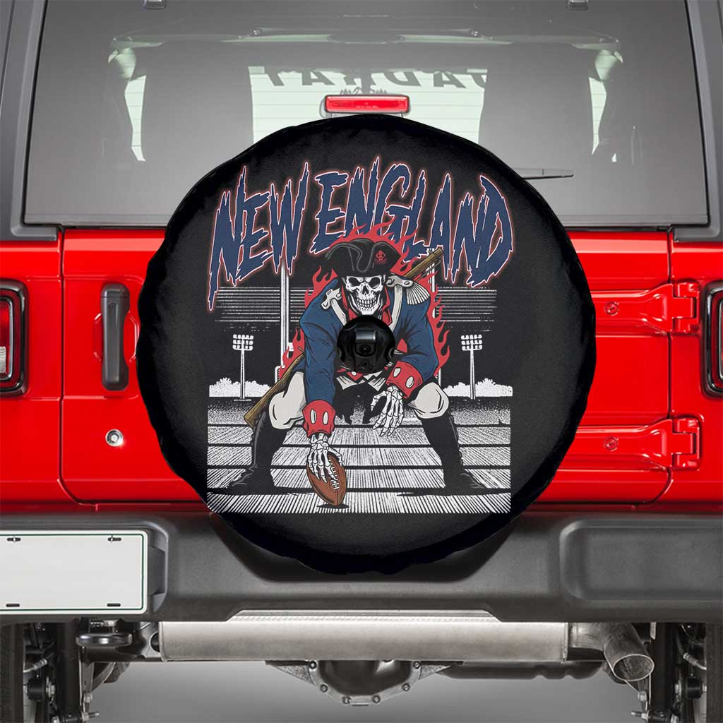 Gothic Skeleton Spare Tire Cover NE Football Lover Gift TS12 Black Print Your Wear