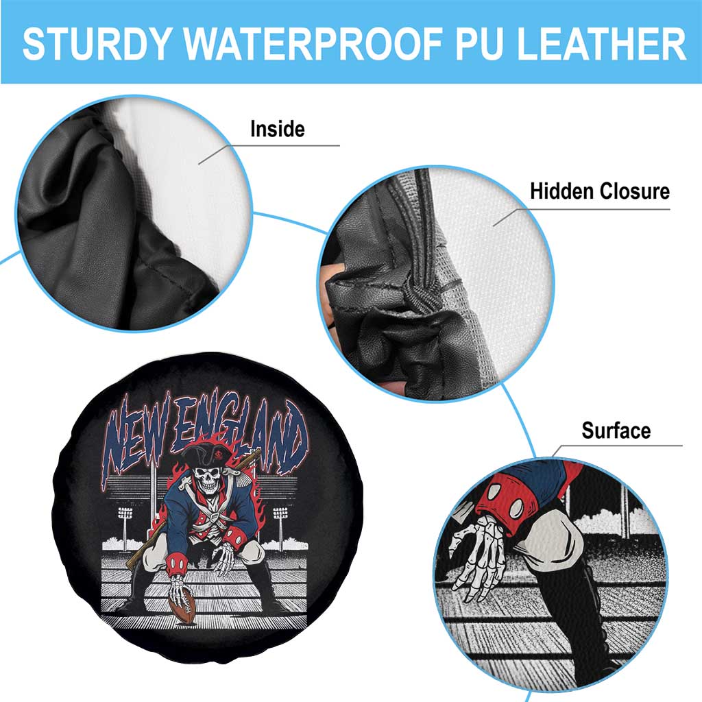 Gothic Skeleton Spare Tire Cover NE Football Lover Gift TS12 Print Your Wear
